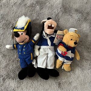 NWT Vintage Disney Beanie Baby Sailor Set of Three